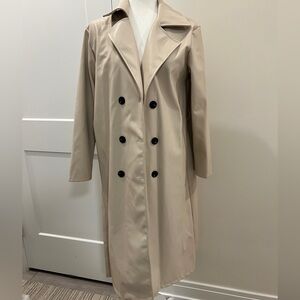 Pleather Trench Jacket